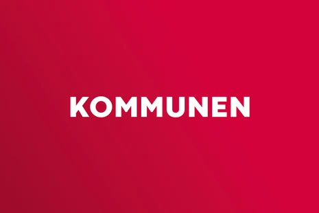 Zu sehen ist das Wort Kommunen auf rotem Grund